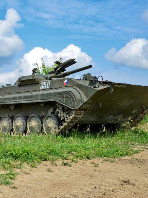 BMP-1 ready for Prague Tank Driving stag do activity in Prague